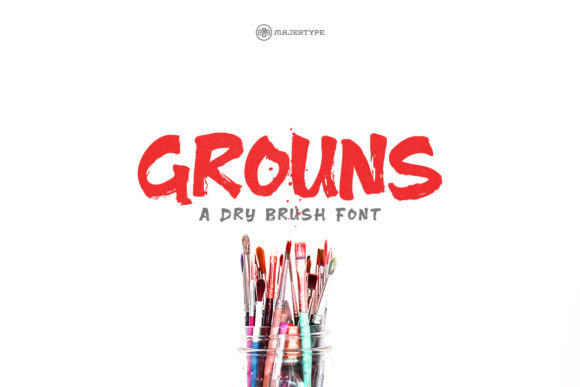 Grouns: A Bold Display Font for Creative Products