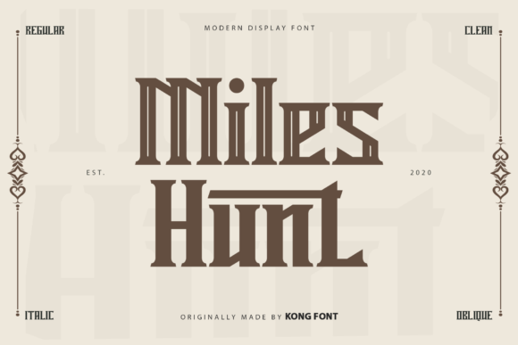 Miles Hunt: A Vintage Display Font for Modern Marketing