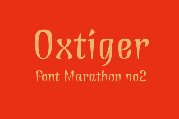 Oxtiger: A Font with Rough Charm and Quiet Confidence