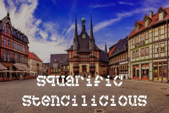Squarific Stencilicious: A Font for Editorial Confidence