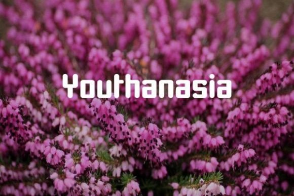 Youthanasia: A Bold Display Font for Digital Design
